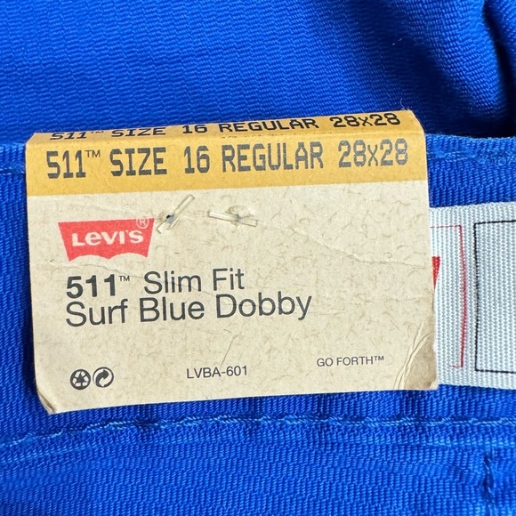 Levi's 511 Slim Fit Star Blue Denim Jeans Size 16 - 28x28 - Picture 11 of 16